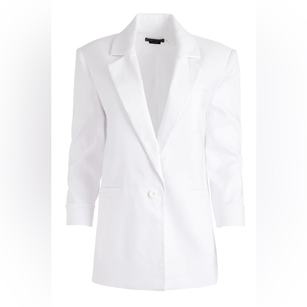 Alice & Olivia Linen ’Shan’ Blazer NWT Retail $600 - Picture 2 of 16